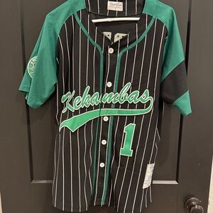 Men's Baseball Jersey - Black and Green